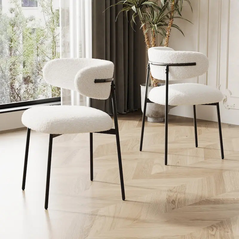 Dining Chairs Set Of 2 With Metal Legs