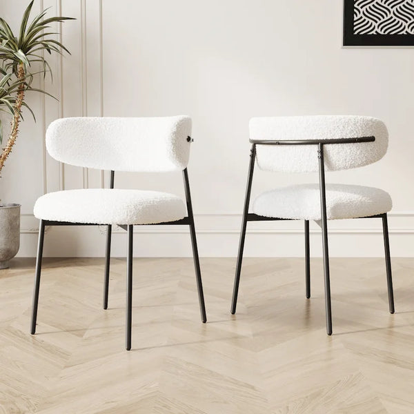 Dining Chairs Set Of 2 With Metal Legs