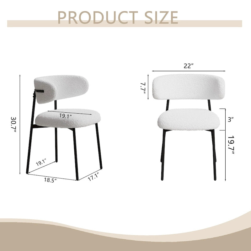 Dining Chairs Set Of 2 With Metal Legs