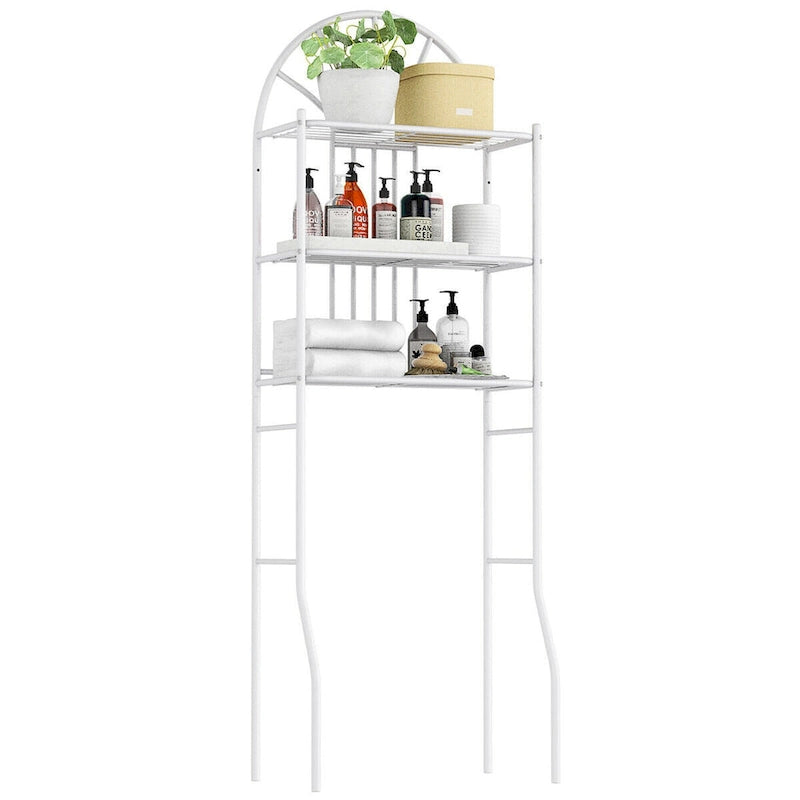 Costway 3 Shelf Over The Toilet Bathroom Space Saver Towel Storage