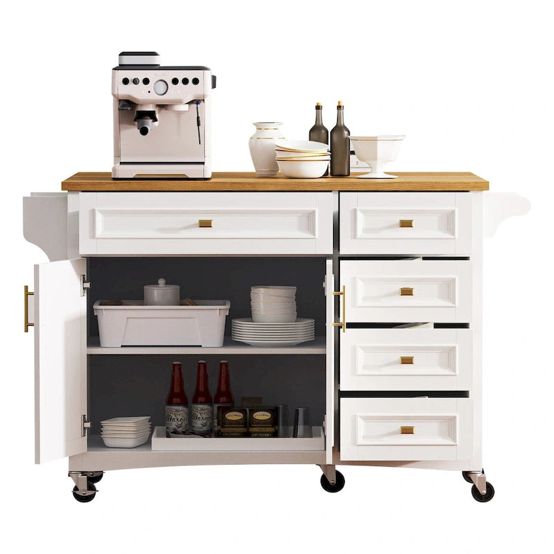52 Kitchen Island With Drop Leaf(no include stool)