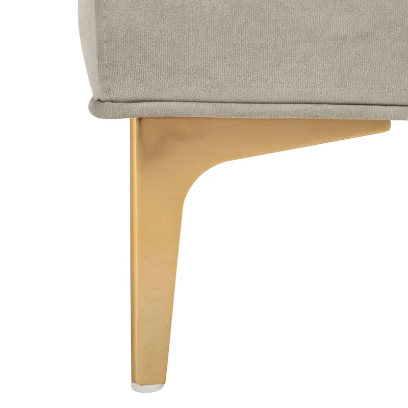SAFAVIEH Rennie Navy/ Brass Tufted Rectangular Bench - 54 x 27 x 16 - 54Wx27Dx16H