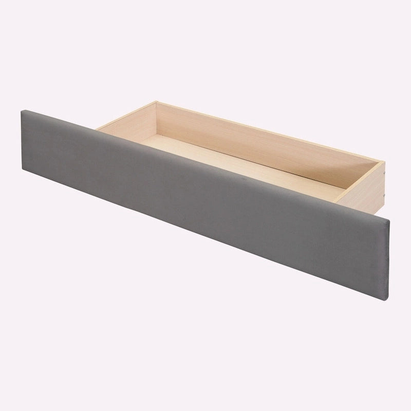 Full Size Storage Bed Velvet Upholstered with a Big Drawer
