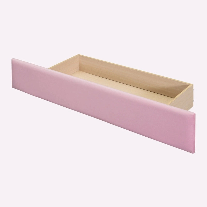 Full Size Storage Bed Velvet Upholstered with a Big Drawer