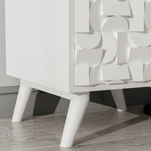 1 Door & Drawer Creative Modern Solid Wood Nightstand
