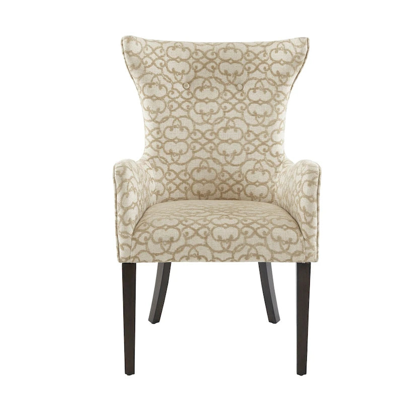 Madison Park Jenn Tan Arm Dining Chair (Set of 2) - 25w x 26.5d x 39.75h(2)
