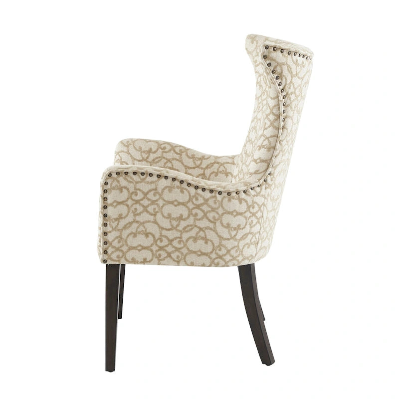 Madison Park Jenn Tan Arm Dining Chair (Set of 2) - 25w x 26.5d x 39.75h(2)