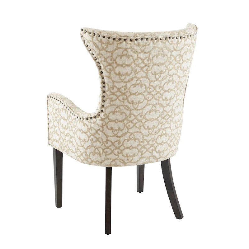 Madison Park Jenn Tan Arm Dining Chair (Set of 2) - 25w x 26.5d x 39.75h(2)