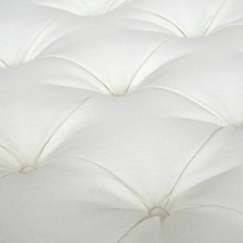 Gracewood Hollow Baruti Tufted Cocktail Ottoman with Pleated Skirt