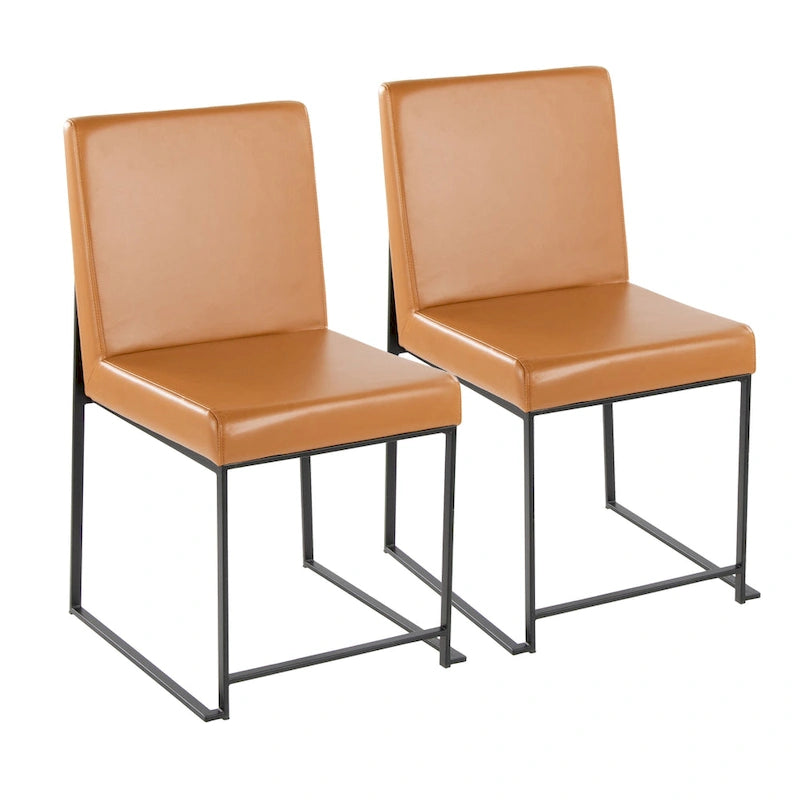 Strick & Bolton Forrest Black High Back Upholstered Dining Chair (Set of 2)