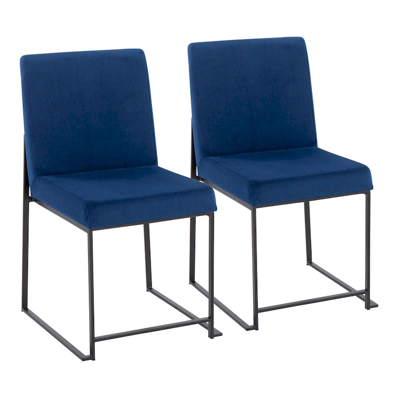 Strick & Bolton Forrest Black High Back Upholstered Dining Chair (Set of 2)