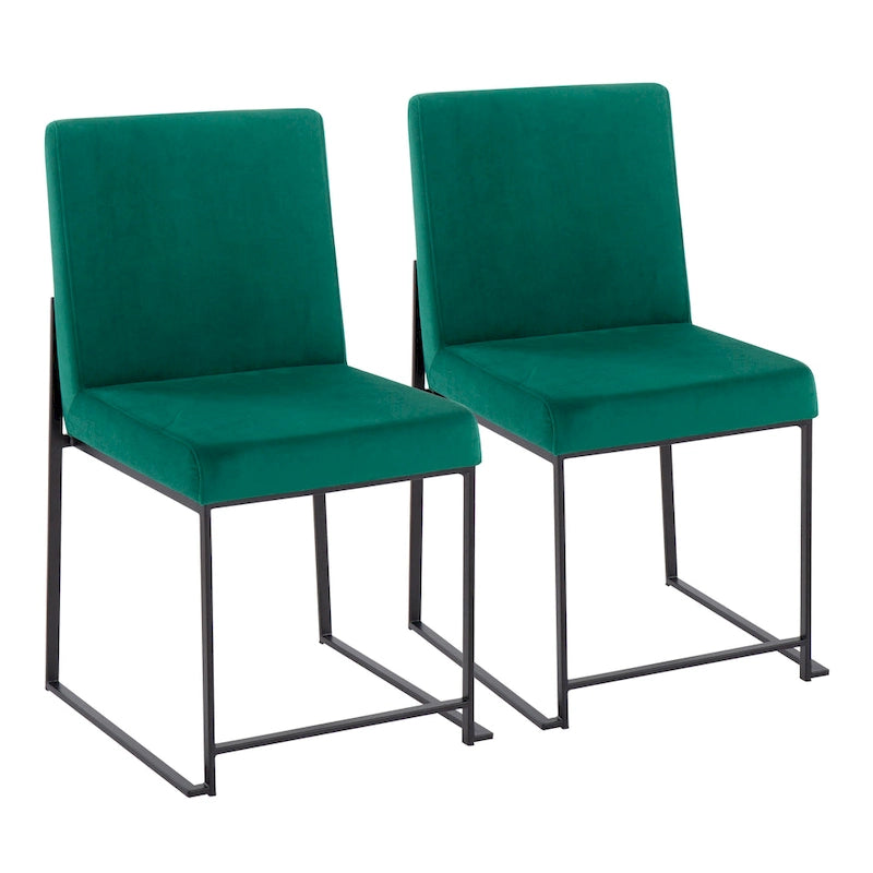 Strick & Bolton Forrest Black High Back Upholstered Dining Chair (Set of 2)