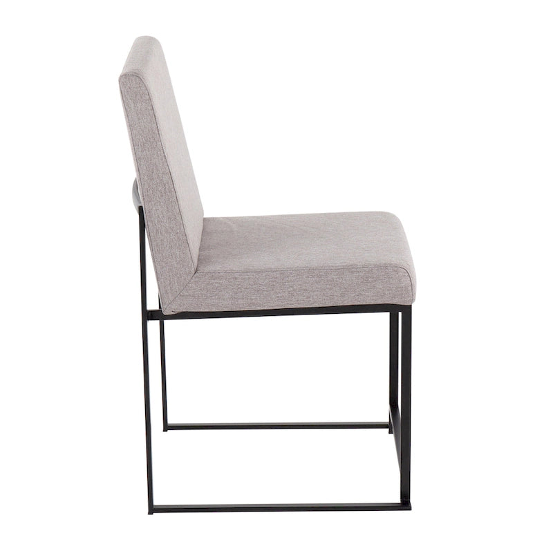 Strick & Bolton Forrest Black High Back Upholstered Dining Chair (Set of 2)