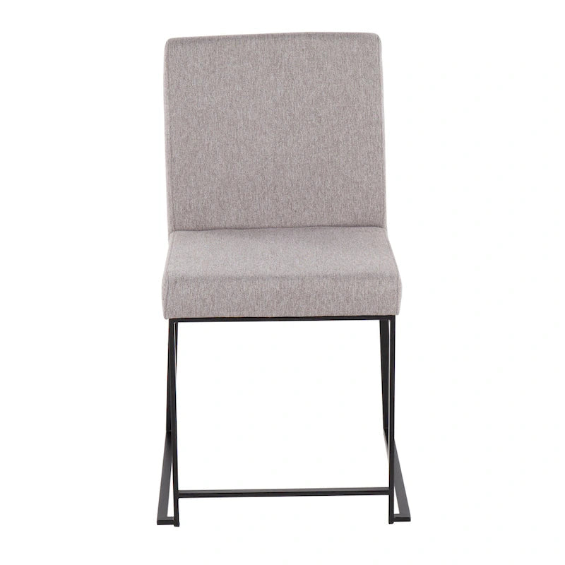 Strick & Bolton Forrest Black High Back Upholstered Dining Chair (Set of 2)