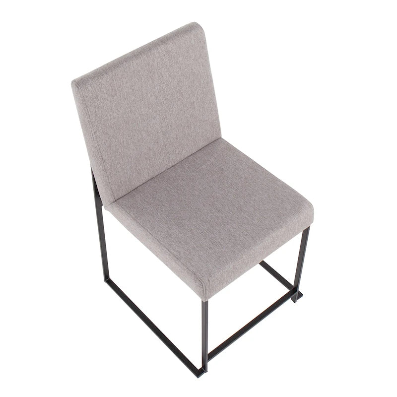 Strick & Bolton Forrest Black High Back Upholstered Dining Chair (Set of 2)