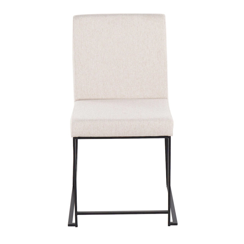 Strick & Bolton Forrest Black High Back Upholstered Dining Chair (Set of 2)