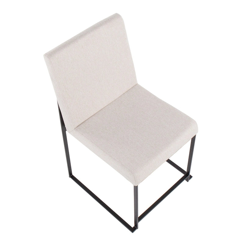 Strick & Bolton Forrest Black High Back Upholstered Dining Chair (Set of 2)