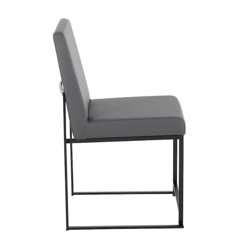 Strick & Bolton Forrest Black High Back Upholstered Dining Chair (Set of 2)
