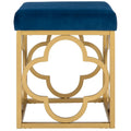 SAFAVIEH Madisen Moroccan Glam Velvet Square Ottoman