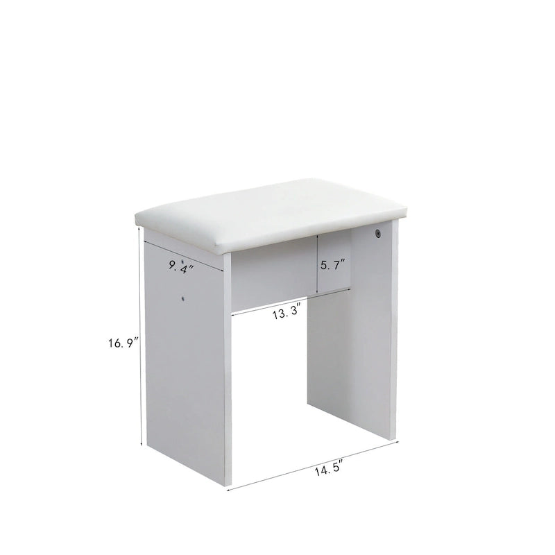 Vanity table with mirror