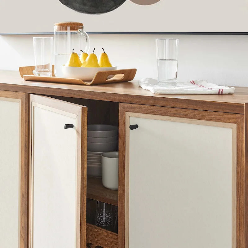 Capri 65 Wood Grain Sideboard Storage Cabinet