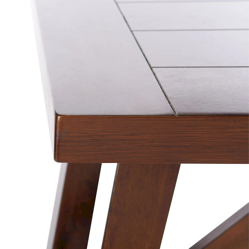 SAFAVIEH Laverna Brown Rectangle Dining Table - 57 W x 36 L x 30 H - 57Wx36Dx30H