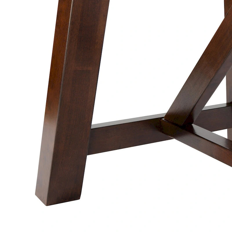 SAFAVIEH Laverna Brown Rectangle Dining Table - 57 W x 36 L x 30 H - 57Wx36Dx30H